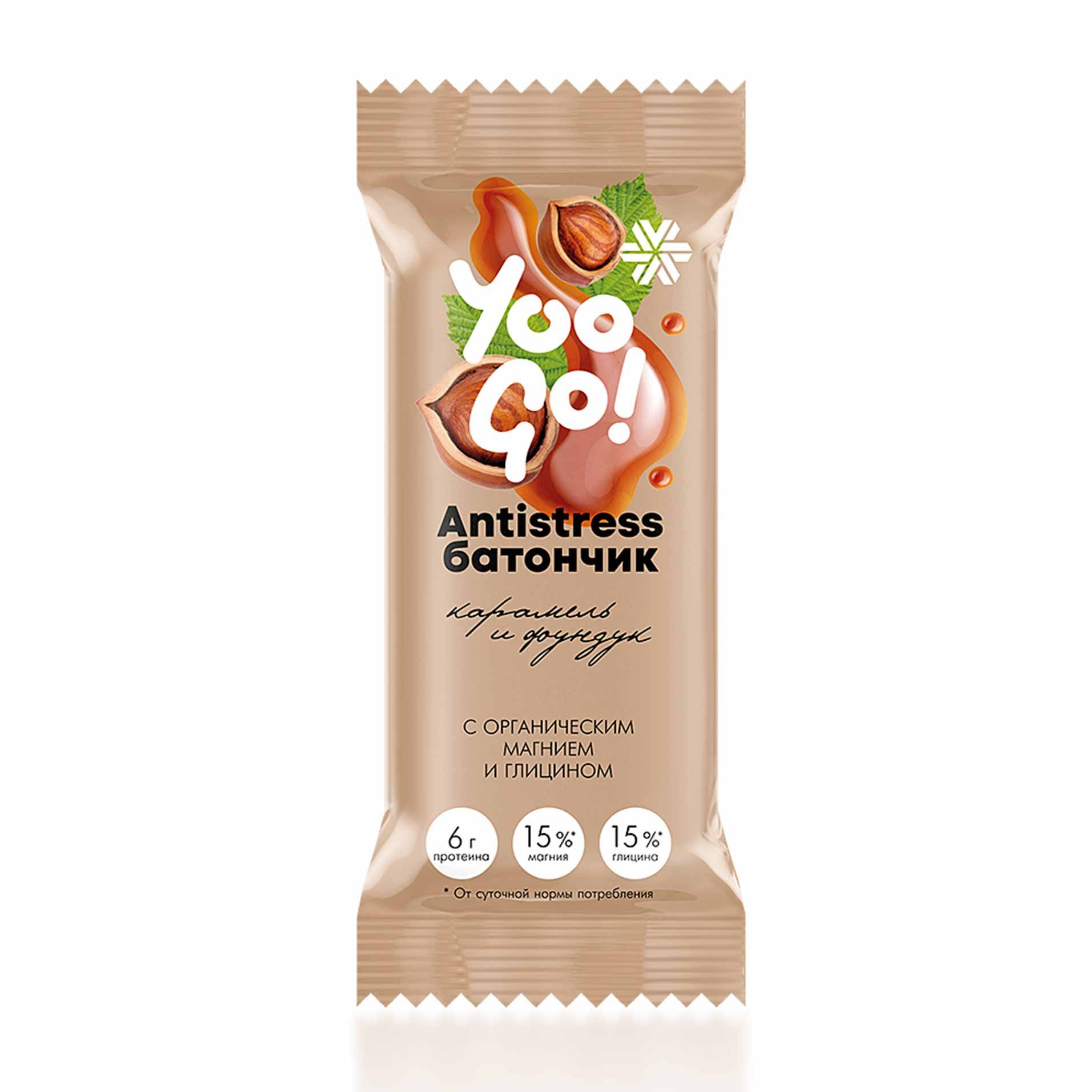Yoo Gо - Antistress-батончик (карамель и фундук)