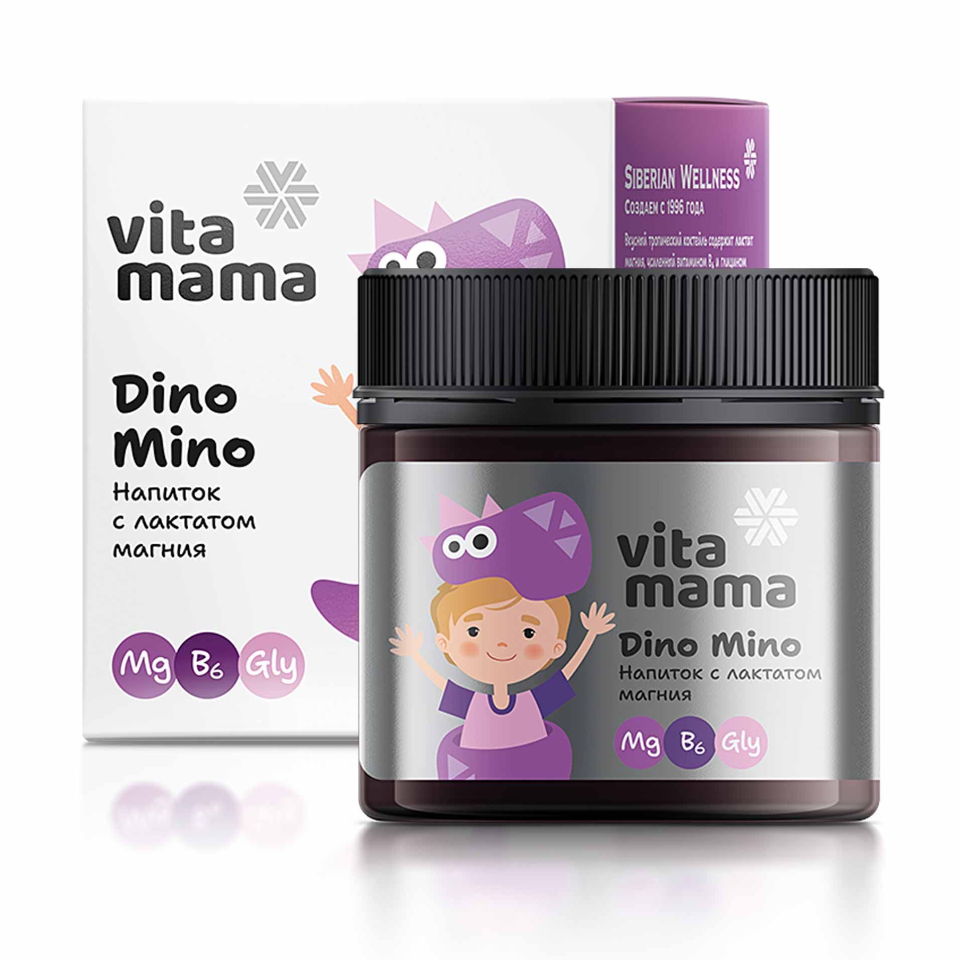 Vitamama - Dino Mino, напиток с лактатом магния